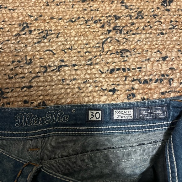 Miss me cuffed skinny jeans women's size 30 - Picture 4 of 5